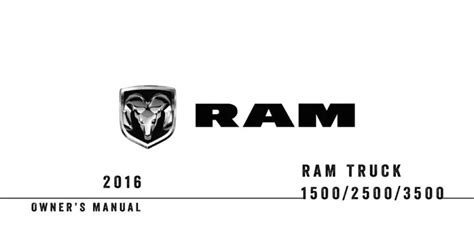 2016 RAM 3500 Owners Manual